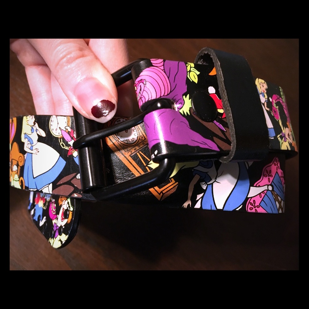 Alice in Wonderland Genuine Leather Belt - 34 in